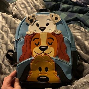 Disney Blue and Brown Cartoon Dog Backpack